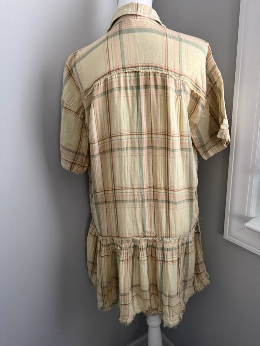 Free People Flannel Plaid Drop
Waist Tunic Top Size XS - Picture 3 of 4